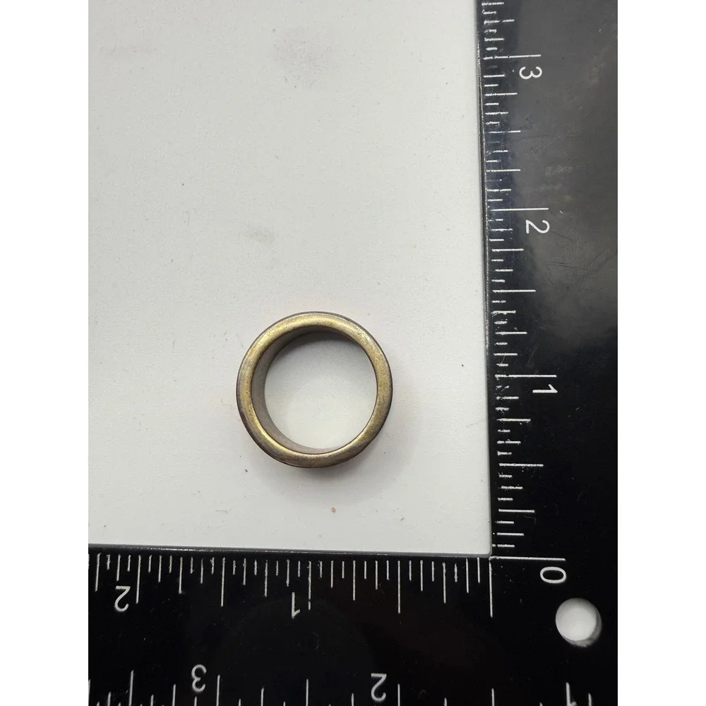 Red Enamel Band Ring Minimalist Stackable Metal Band Size 7‎